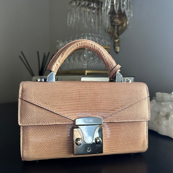 STALVEY Bags Stalvey Top Handle Mini Handbag Nude Lizard Poshmark